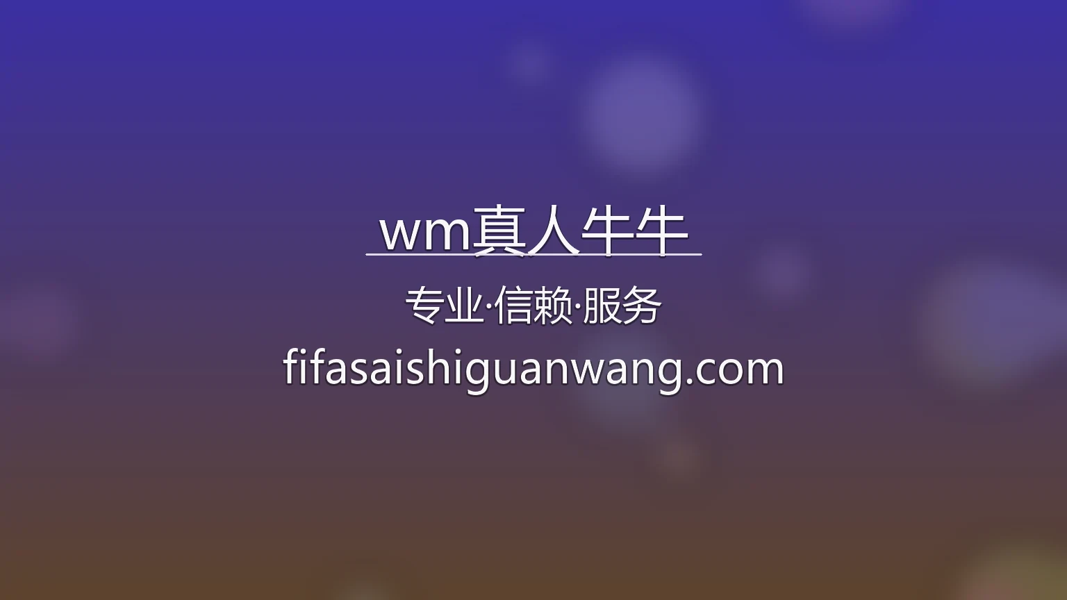wm真人牛牛 品牌视觉展示